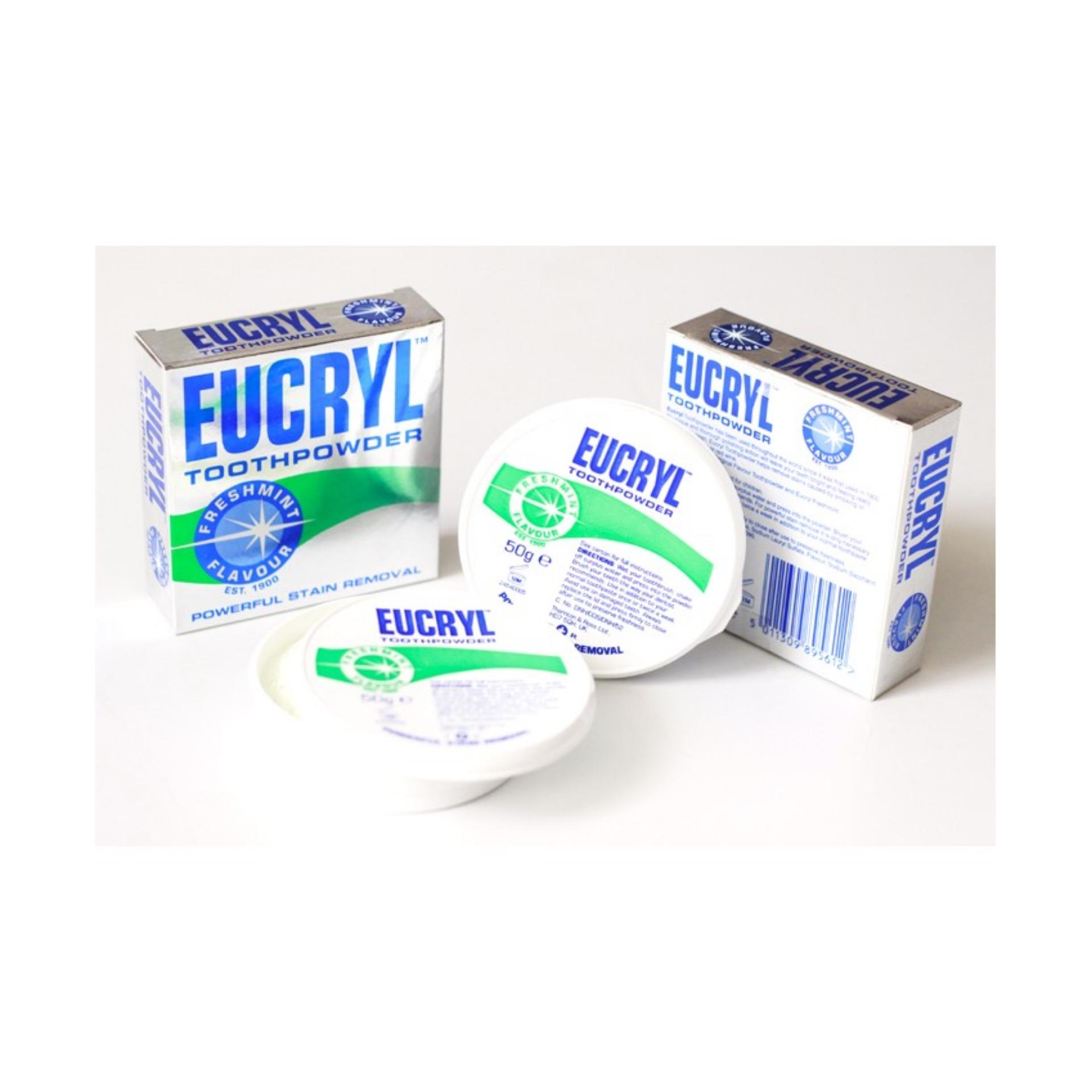 Bộ 3 Bột Làm Trắng Răng EUCRYL TOOTHPOWDER 50g
