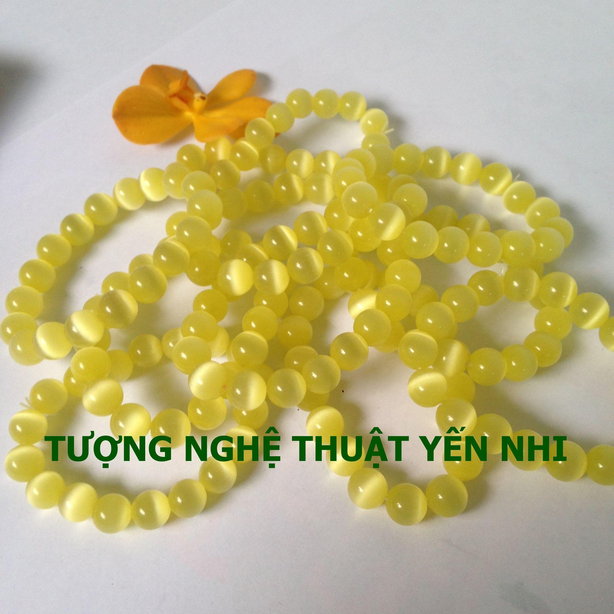 Vòng tay đá Mắt mèo size hạt 10ly