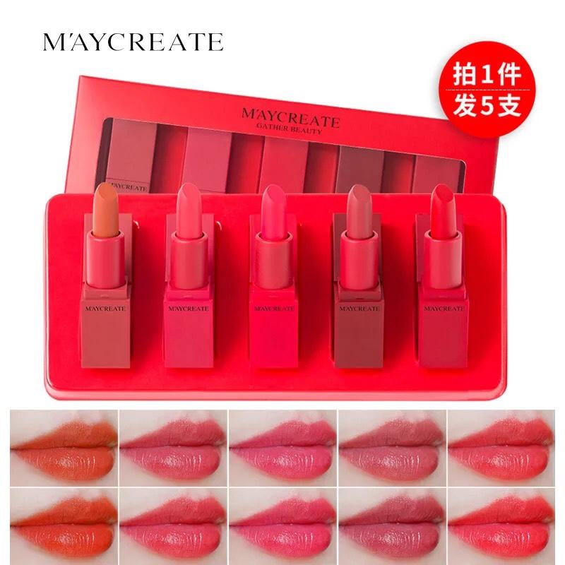 Set 5 son dưỡng ẩm Maycreate