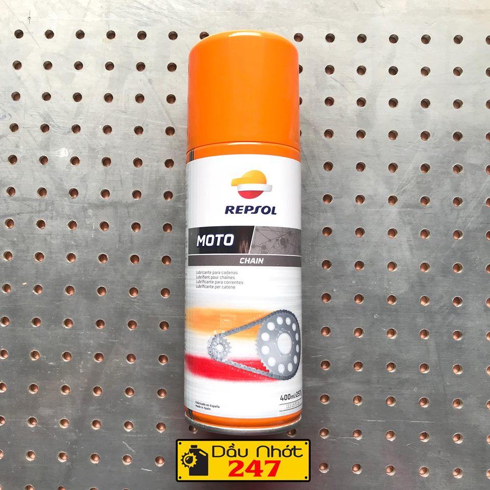 Chai xịt dưỡng sên xích Repsol 400ml
