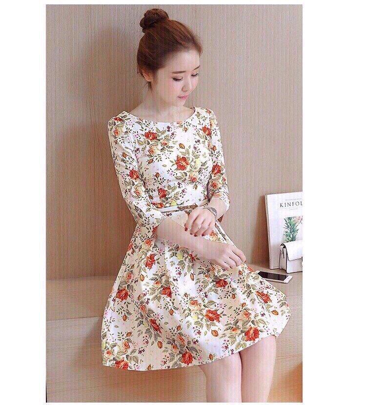 [HCM]Đầm xòe hoa xinh hot