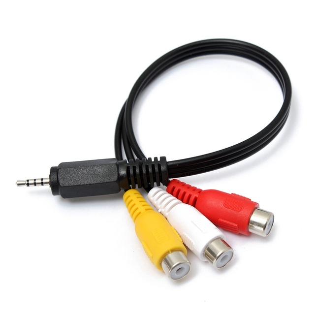 DÂY 1 ĐẦU AV MINI 3,5 RA 3 ĐẦU AV ĐỰC