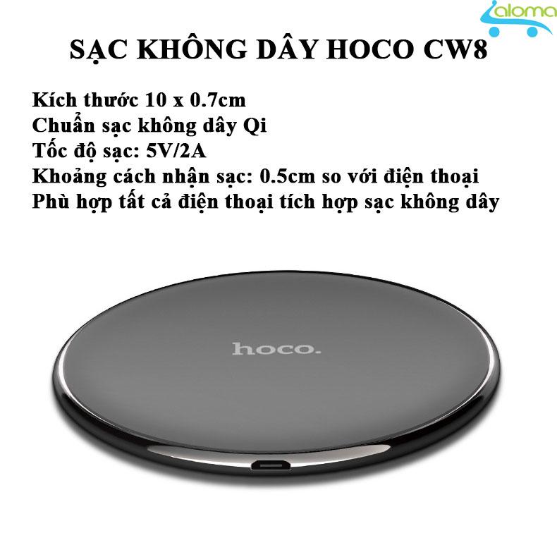 Đế sạc không dây HOCO CW6 chuẩn Qi cho Samsung Iphone