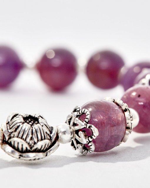 [HCM]Vòng Tay Ruby Charm Hoa Sen