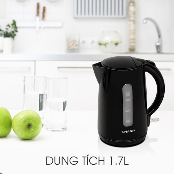 Bình đun siêu tốc Sharp 1,7 Lít EKJ-17VPS-BK (Đen)