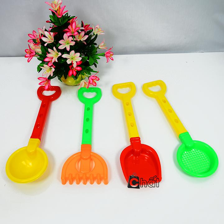 Bộ đồ chơi xúc cát đi biển xe ben HT525
