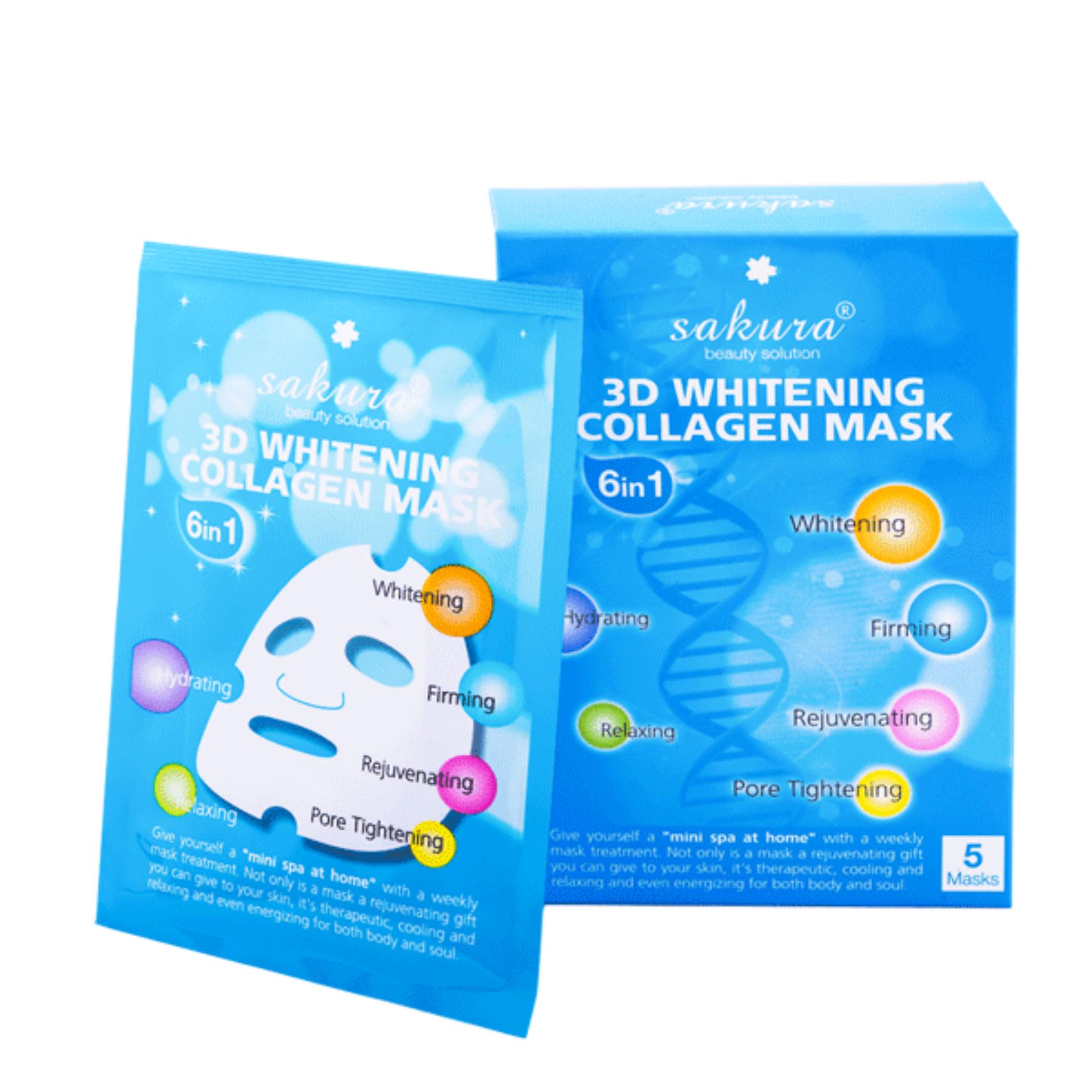 Mặt nạ làm trắng da collagen 3D Sakura ( Hộp 5 miếng )