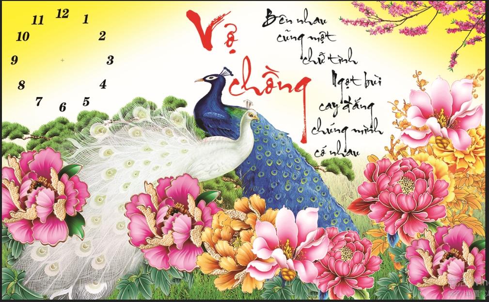 Tranh đá vợ chồng 88626 kích thước 76 x 50 cm