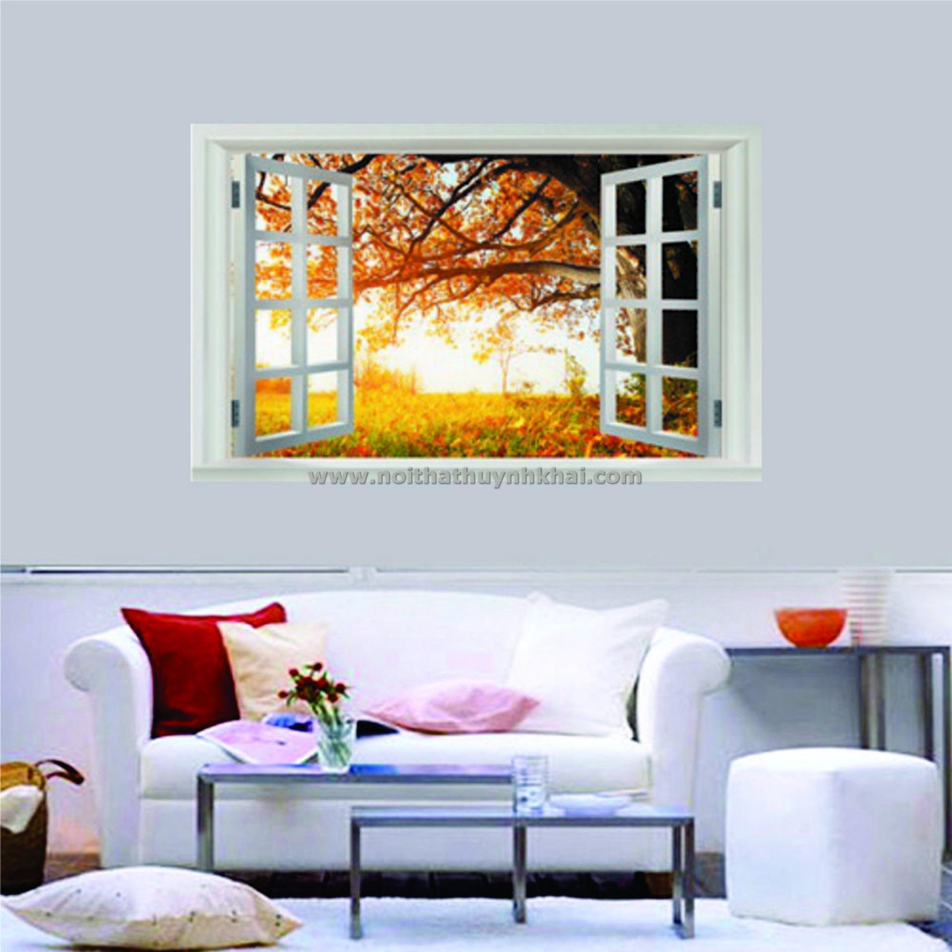 Tranh dán tường cửa sổ 3D cao cấp - CS 75