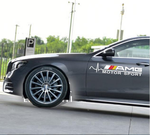 [HCM]Tem AMG dán cửa xe ô tô (trắng)