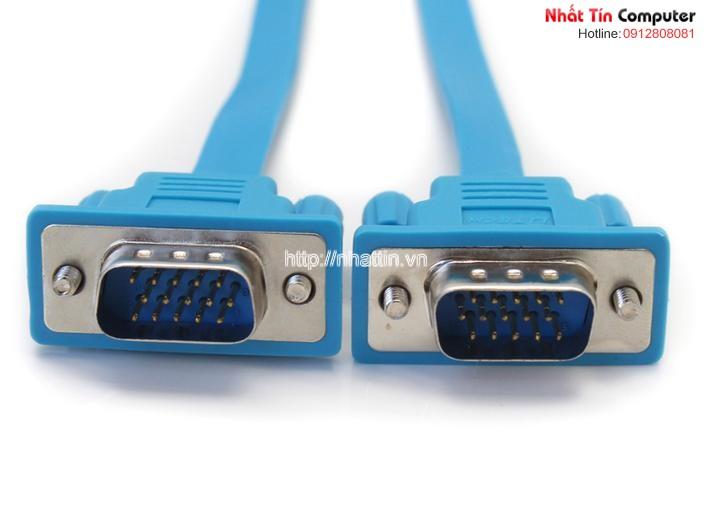 Cáp VGA 15m mỏng dẹt DTECH DT-69F15 chính hãng
