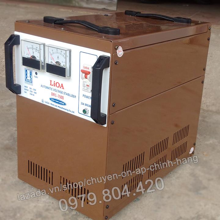 Ổn Áp Lioa 7,5KVA 1 Pha, 7500-DRI Dải 90-250V, Bảo Hành 4 Năm