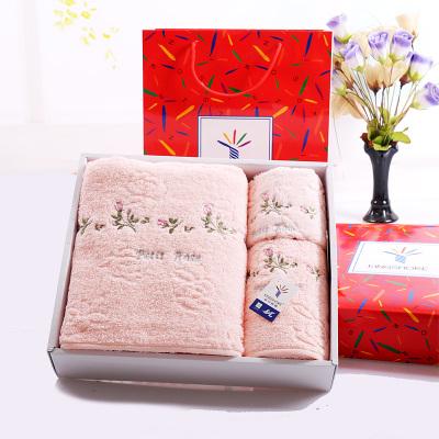 KING SHORE 100% Cotton Khăn Mặt Khăn Tắm Hộp Quà Vuông Khăn Tắm Mỗi Một Mềm Mại Thoải Mái Phúc Lợi Món Quà Cưới