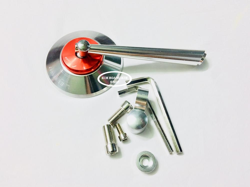 Kính chiếu hậu xe máy Ri.zoma Tròn (màu Bạc) 1 cái bên trái