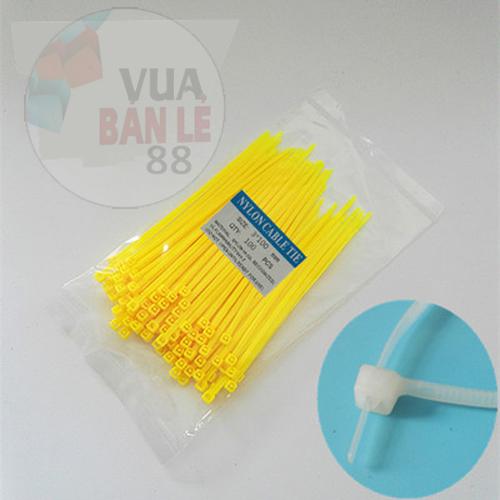 Bộ 100 sợi Dây Rút Nhựa Size 3*100 ( vàng ) 1 tấc