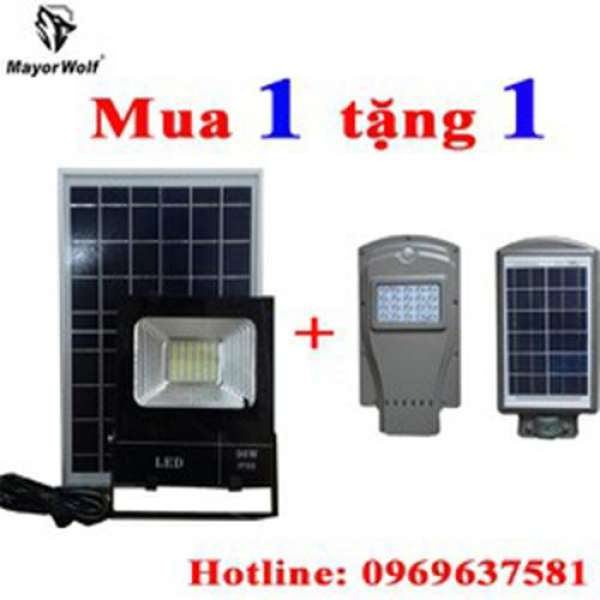 Đèn pha năng lượng mặt trời 50W - Mua 1 tặng 1