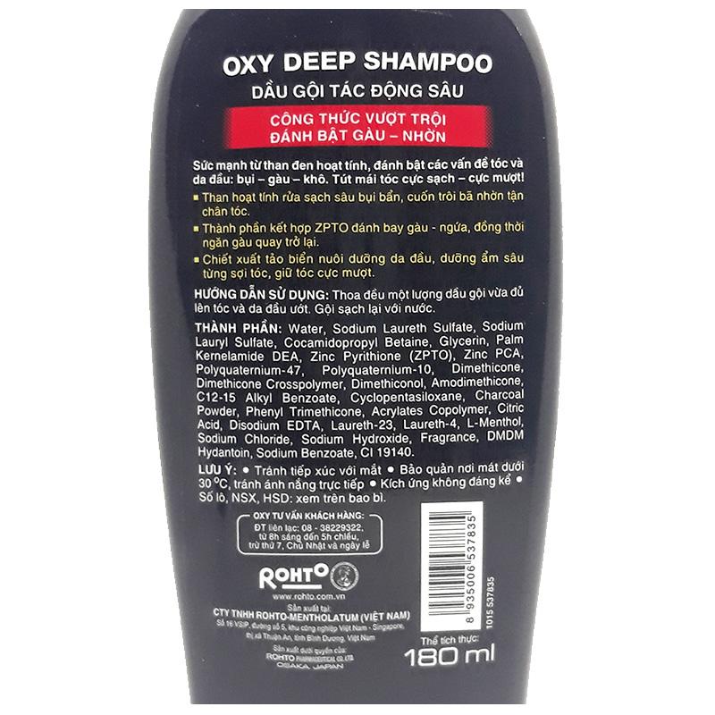 Dầu gội Oxy Deep Shampoo tác động sâu chai 180g