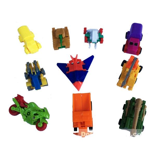 Đồ chơi lắp ráp xe & máy bay thành robot 10 con
