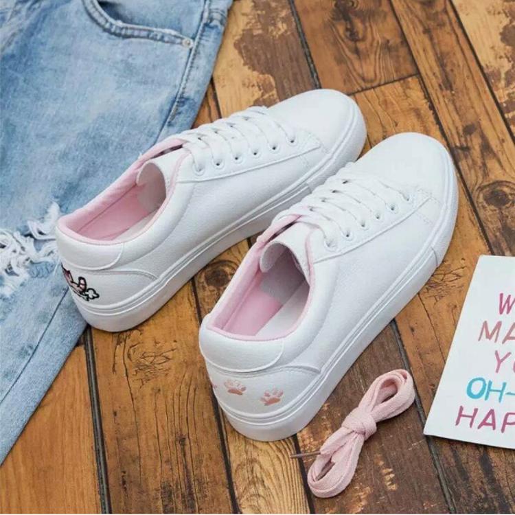 Giày sneaker nữ giày mèo phong cách mới 2018