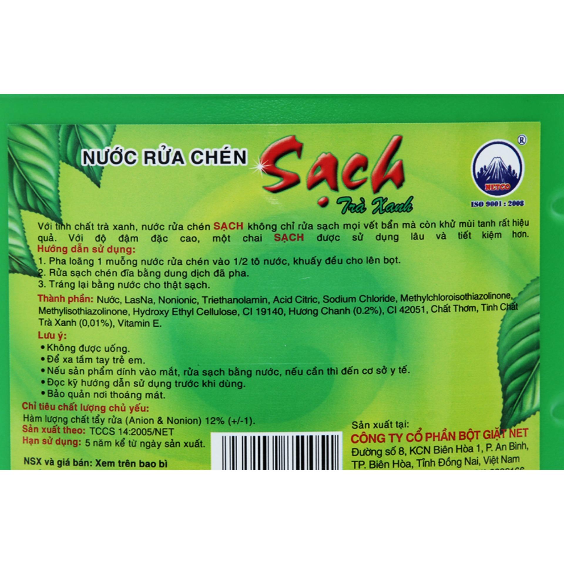 Combo 2 chai Nước Rửa Chén NET đậm đặc 1,5kg Gia Phát Trade