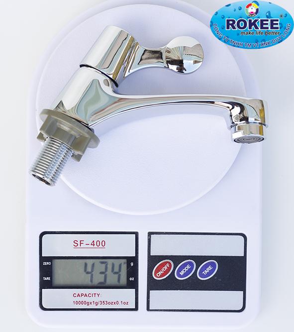 VÒI LAVABO LẠNH ROKEE RD309 (Trắng bạc)