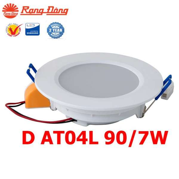 06 Đèn led âm trần 7W Rạng Đông , Model  LED downlight D AT04L 90/7w