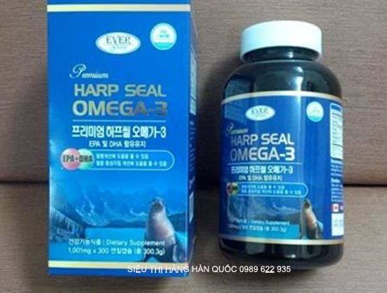 Tinh Dầu Ha?i Câ?u Harp Seal Omega3 Hàn Quốc hộp 300 viên Hàn Quốc - 2 lần tốt