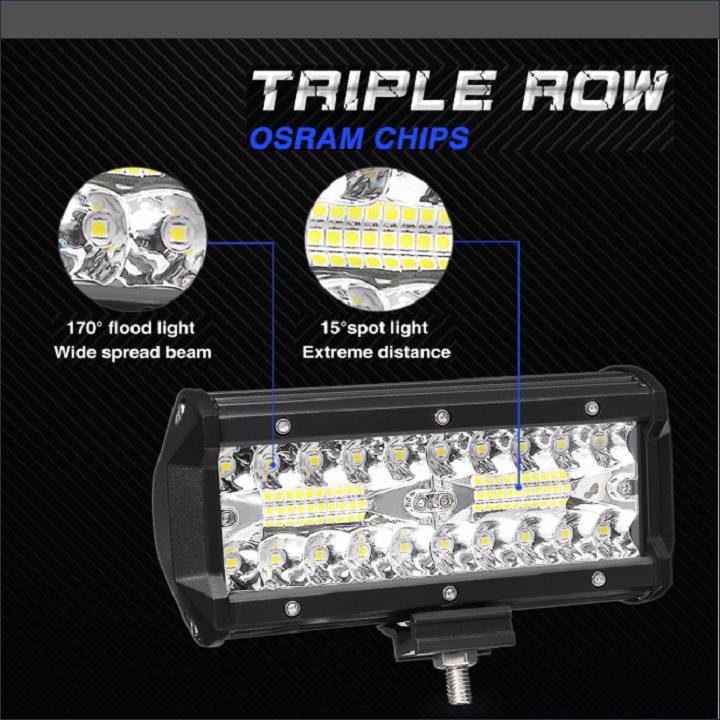 ĐÈN LED TRỢ SÁNG XE MÁY - Ô TÔ - 40LED 120W