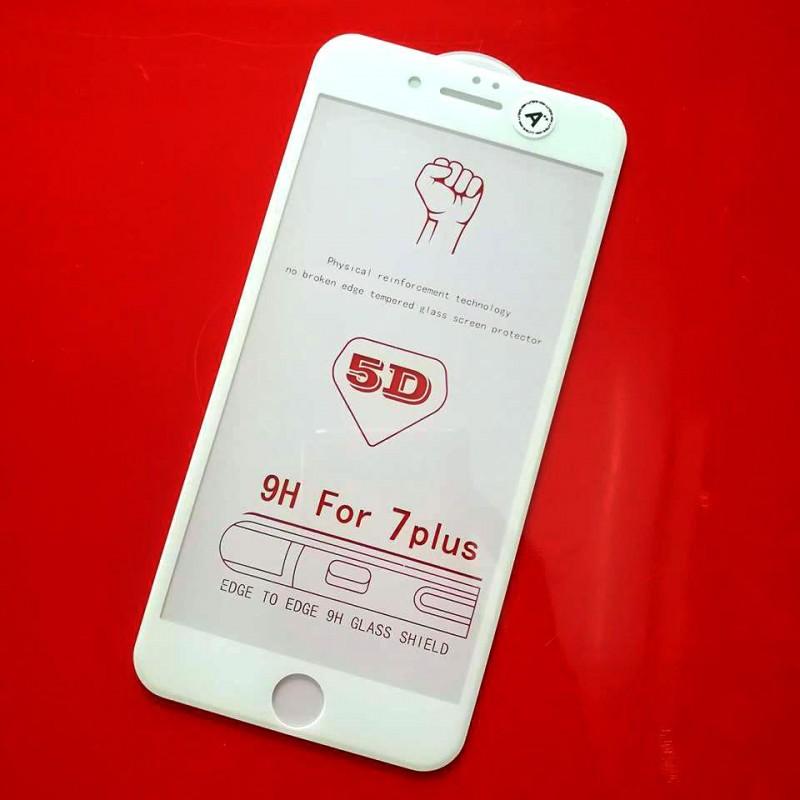 Kính cường lực Full màn iPhone 7 Plus / 8 Plus Trắng