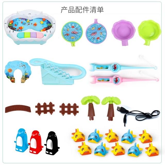 Đồ chơi Câu cá , trèo thang , đàn 3in1