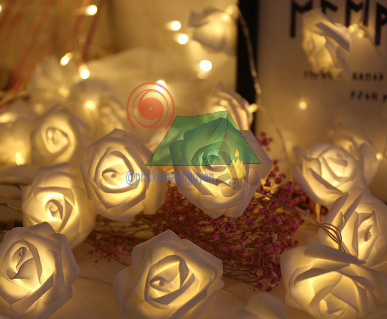 Đèn LED USB Hoa Hồng Dài 6m - 40 LED (Màu Vàng Ấm)