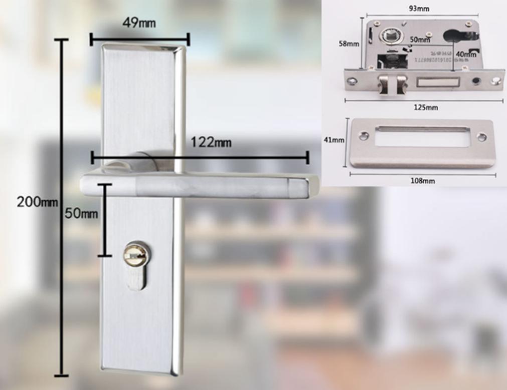 Khóa cửa tay gạt Inox Canadi MS6A