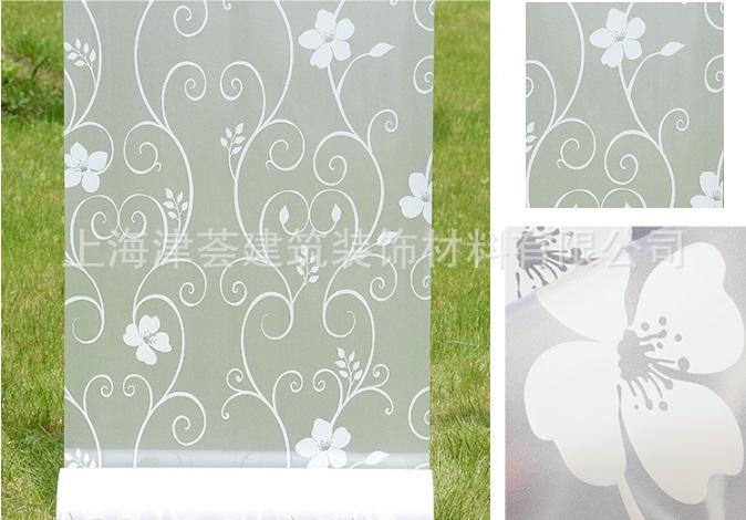 [HCM]5m giấy dán kiếng khổ 45cm hoa uốn lượn trắng