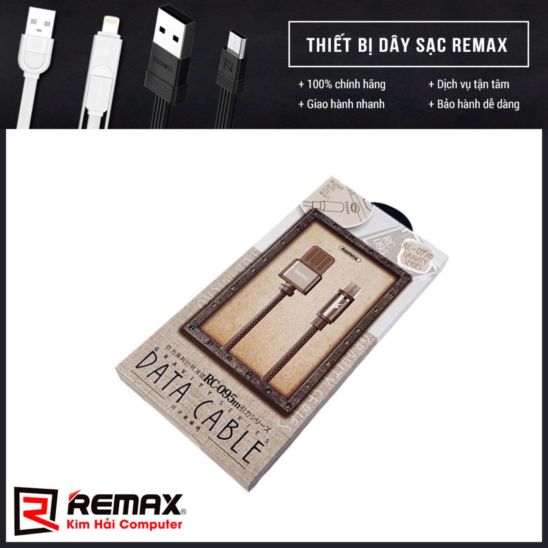 CÁP SẠC NAM CHÂM CỔNG ANDROID REMAX RC-095m (Vàng) - Kim Hải Computer