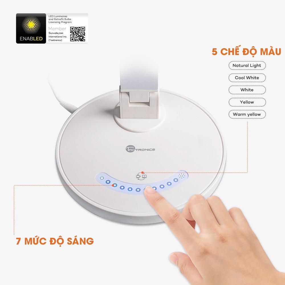 Đèn học chống cận TaoTronics TT-DL13, 12W, 5 chế độ sáng (HÀNG CHÍNH HÃNG - BH 12 THÁNG)