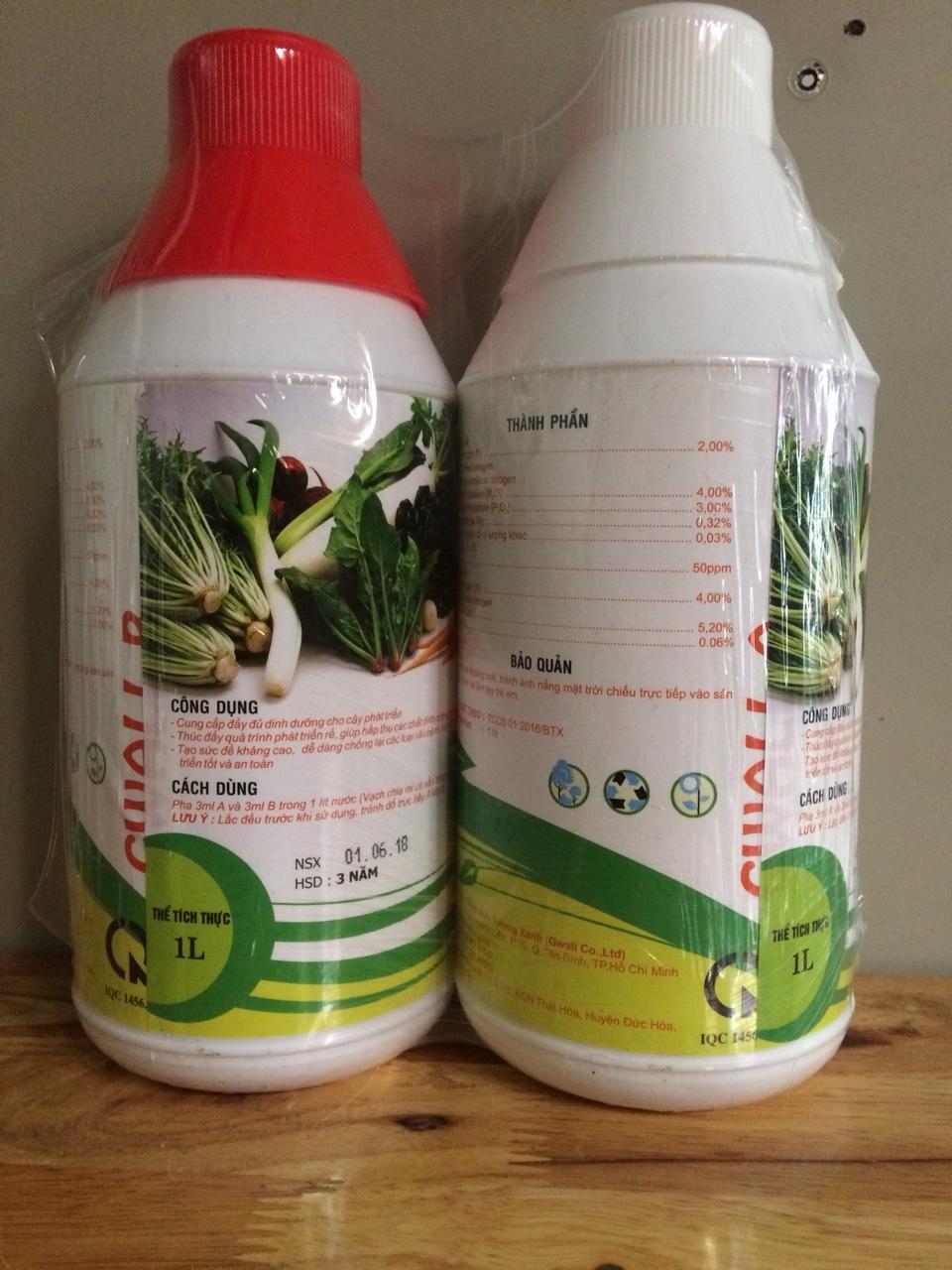 Dinh Dưỡng Thủy Canh Chuyên Rau Ăn Lá  HYDROGREEN ( loại 1 lít  A-B)