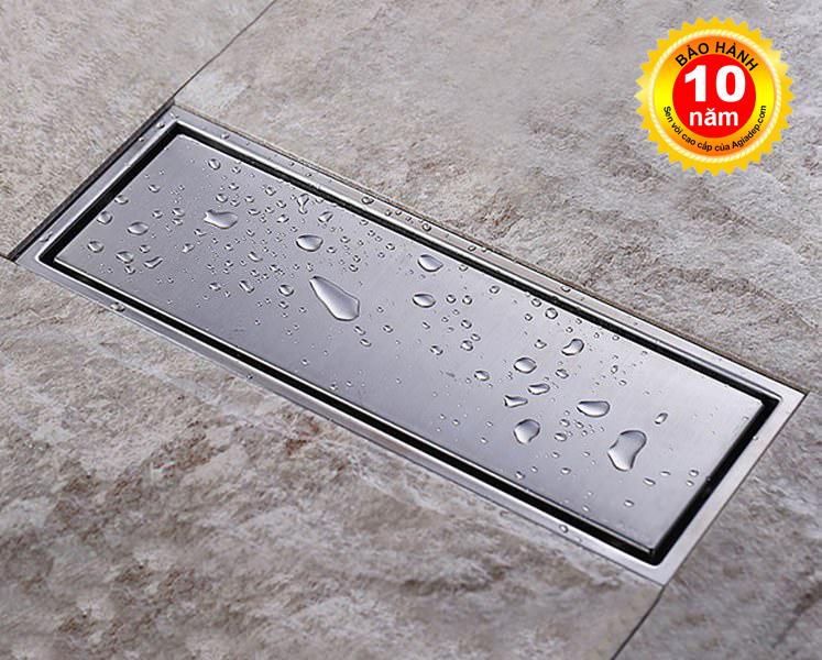 Thoát sàn ngăn mùi (dạng phễu nước) SUS304 (30x11cm) Kiểu dài - Hàng Cao cấp ITALIA, phễu lọc mùi hôi, tiện dụng