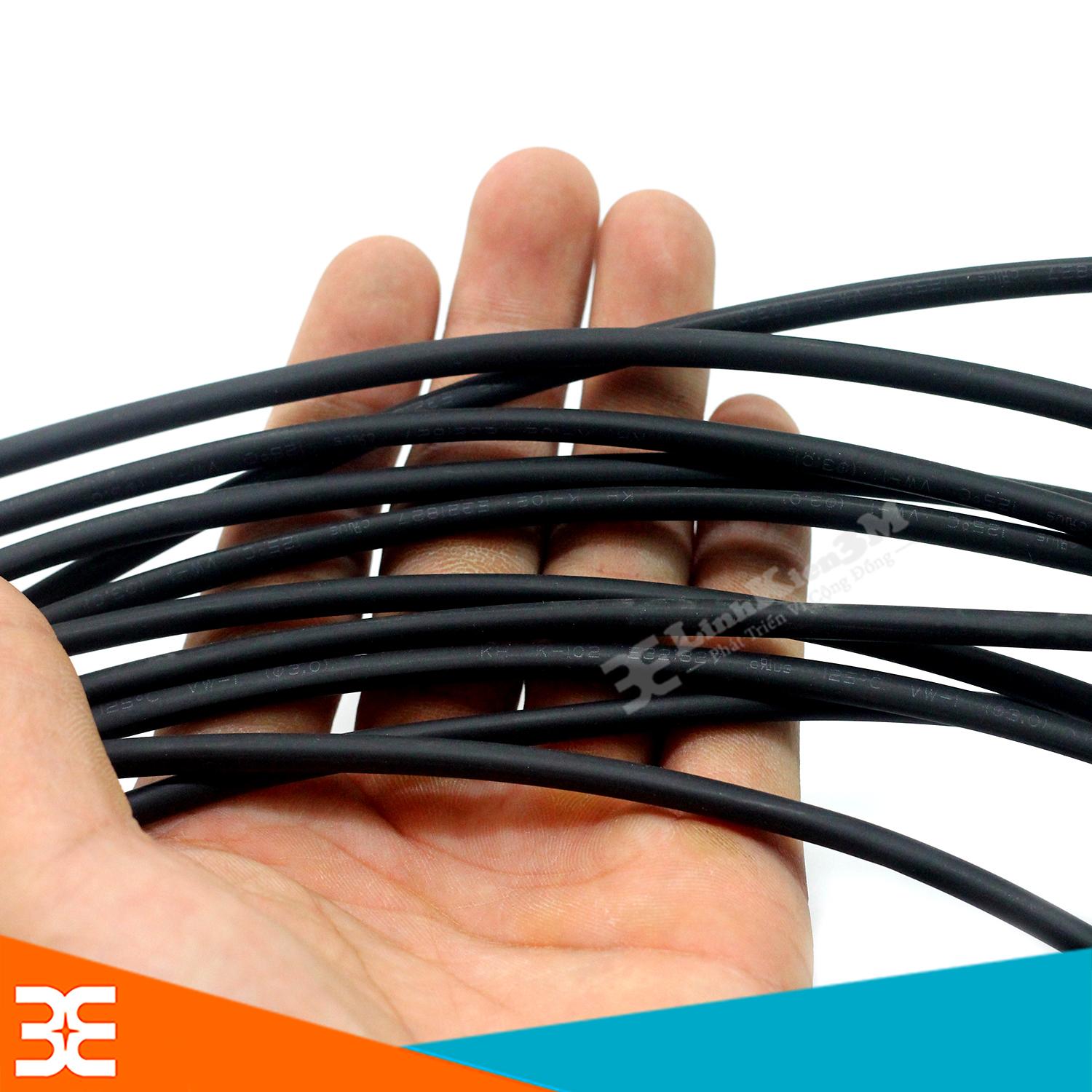 Bộ 10 Ống Gen Co Nhiệt, Cách Điện Đường Kính 3mm, mỗi ống dài 1m ( màu Đen )