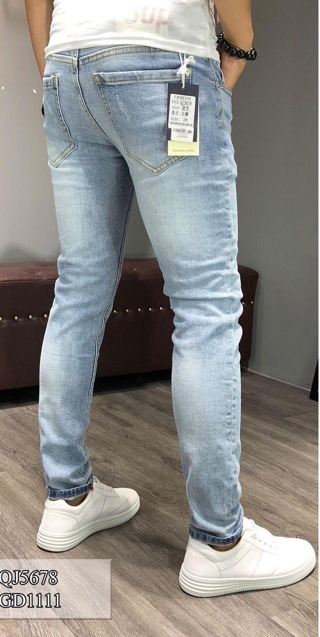 QUẦN JEAN NAM CO GIÃN XANH SÁNG 0860
