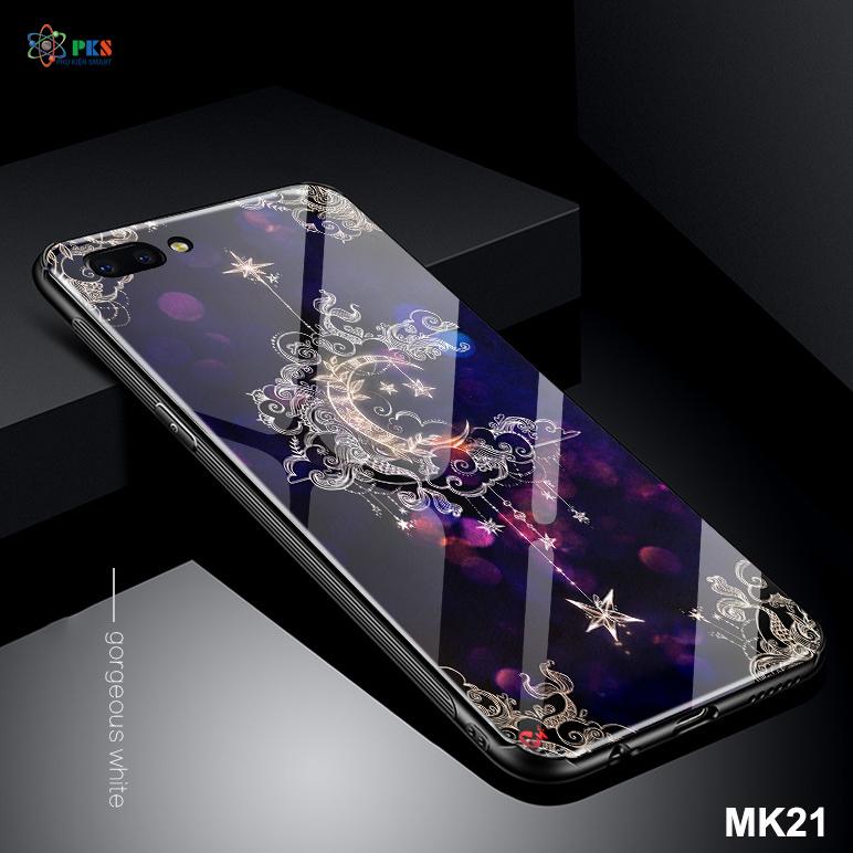 Ốp lưng Iphone 7 in 3D hình hoa văn mặt kính cường lực