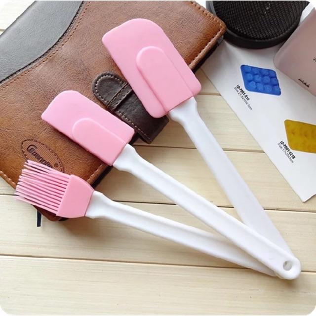 Bộ 3 chổi phới/spatula hồng