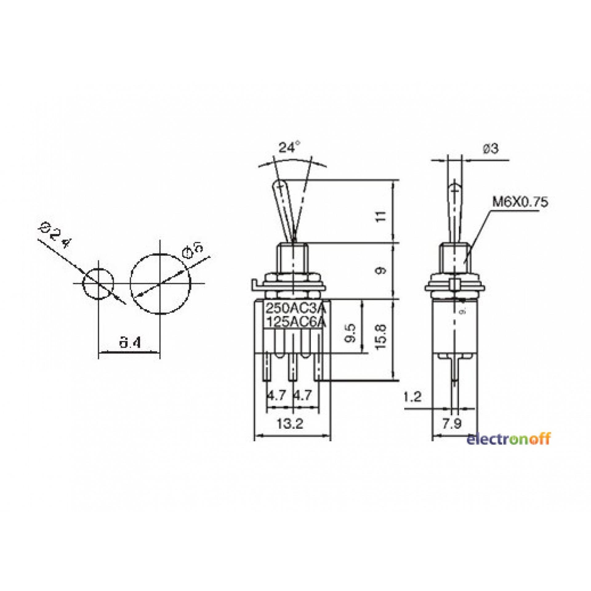 Bộ 5 Chiếc Công Tắc Gạt MTS 102