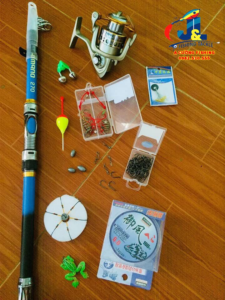 Bộ cần câu máy shimano 3m + máy yumoshi 5000 kim loại