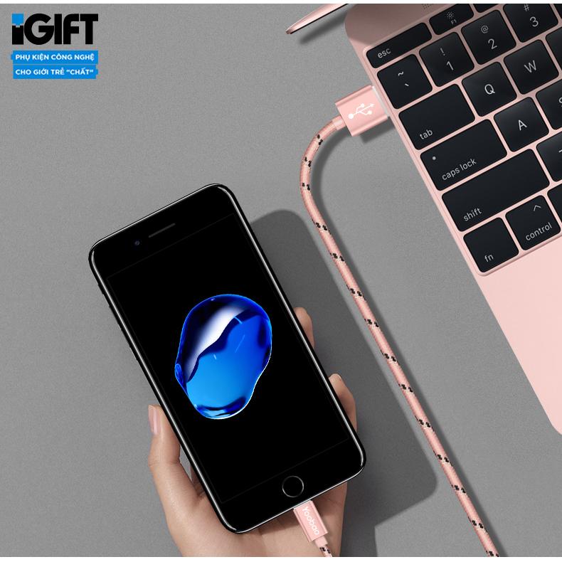 [BH 12 tháng 1 đổi 1] DÂY CÁP SẠC DÀNH CHO IPHONE/IPAD LIGTNING - 1M5 - YB422