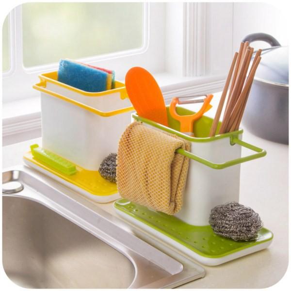 Kệ Để Nước Rửa Và Lưới Rửa Bát Kiểu Hàn Quốc