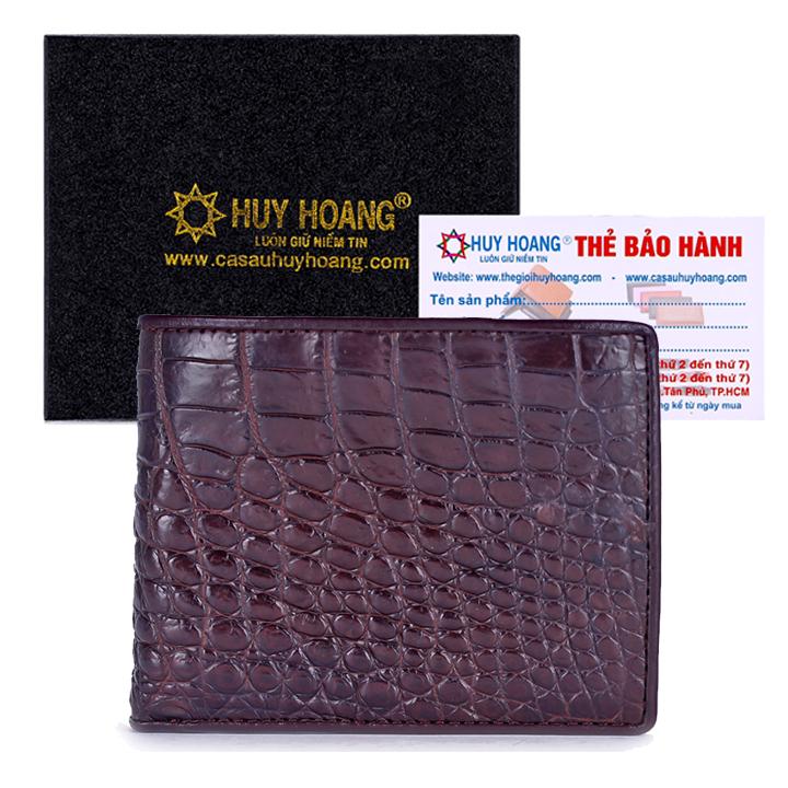 Ví nam da cá sấu màu nâu đất th2240.