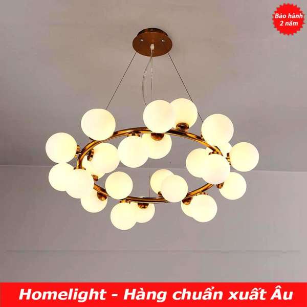 Đèn thả phòng khách - Đèn thả hiện đại tròn 25 bóng - LADY027 (Trắng)