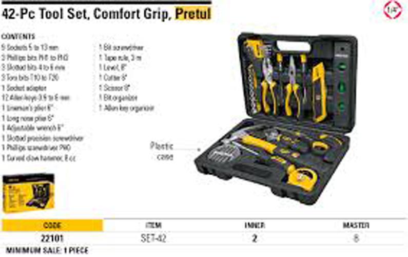 Bộ Set đồ nghề 42 chi tiết Pretul - SET-42