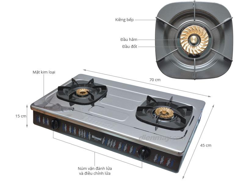 Bếp ga đôi Rinnai RV-377 (S)N (Đen)