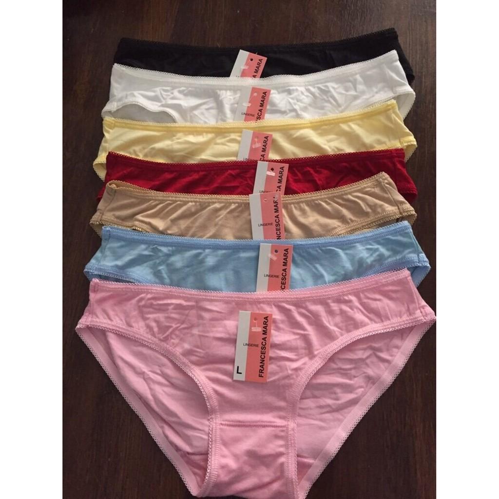 Combo 5 quần lót nữ Mara 616 – Cotton lụa trơn co giãn 4 chiều, thoáng mát, ôm vừa